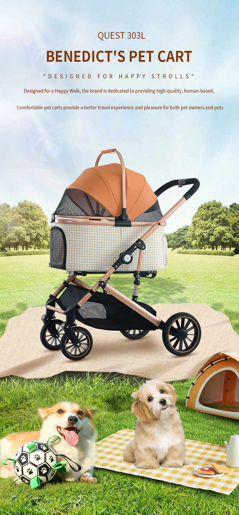 Luxury Heavy Duty Pet Stroller