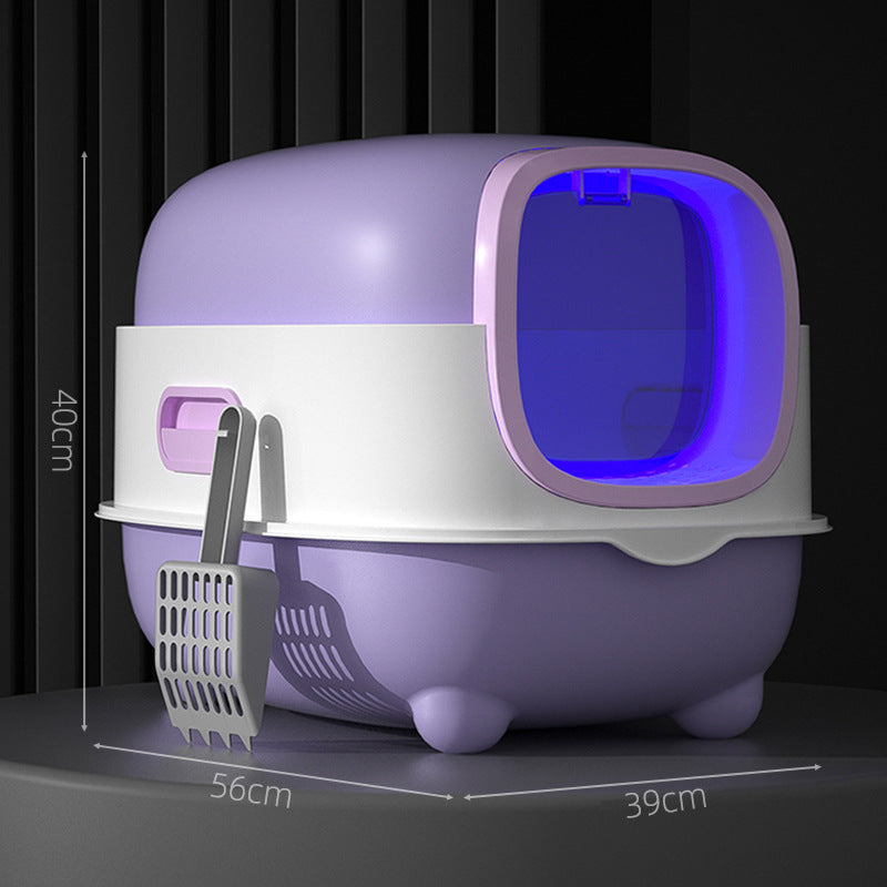 Fully Enclosed UV Cat Litter Box
