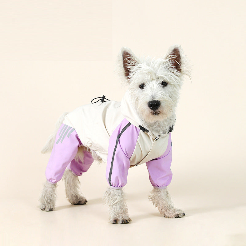 All-Weather Reflective Hooded Pet Raincoat