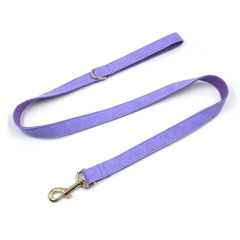 Luxury Corduroy Leash, Collar & Bow Set