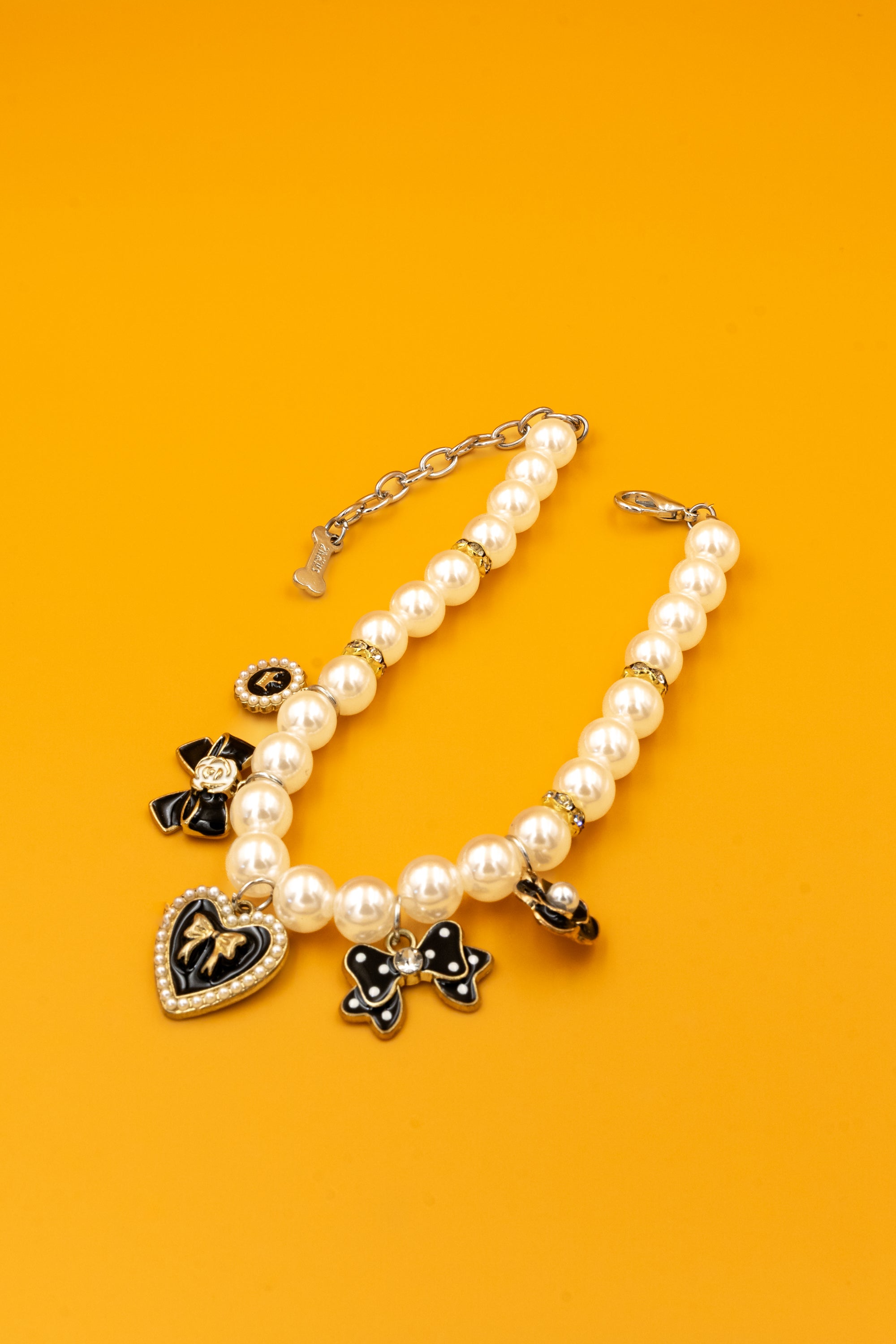 Dior-Inspired Pearl Charm Necklace for Pets