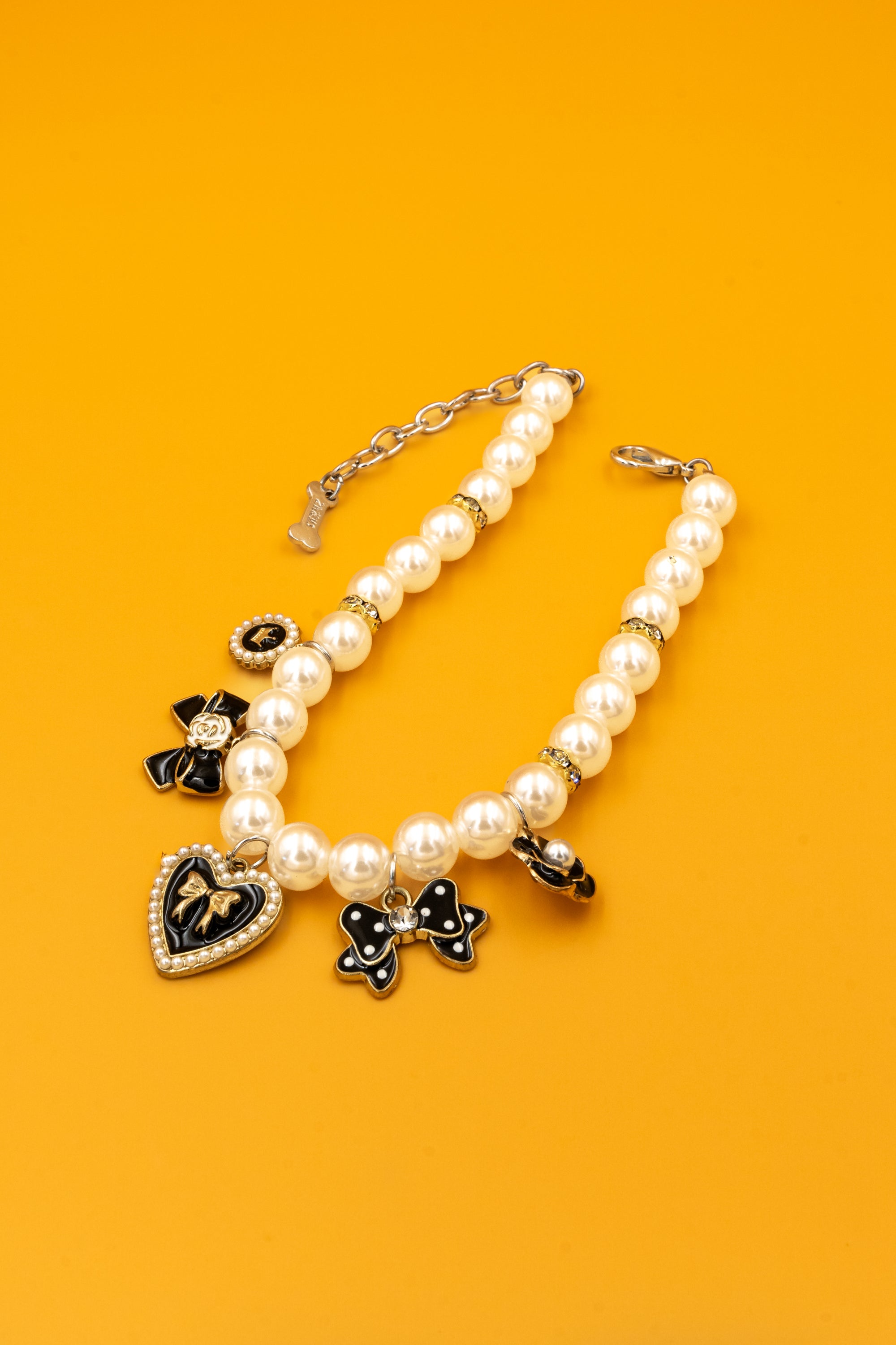 Dior-Inspired Pearl Charm Necklace for Pets