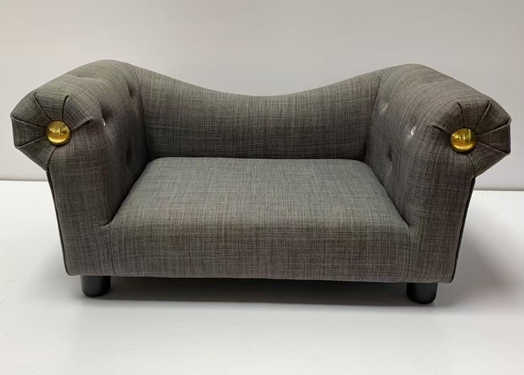 Classic Rolled-Arm Chesterfield with Button Embellishment Pet Sofa