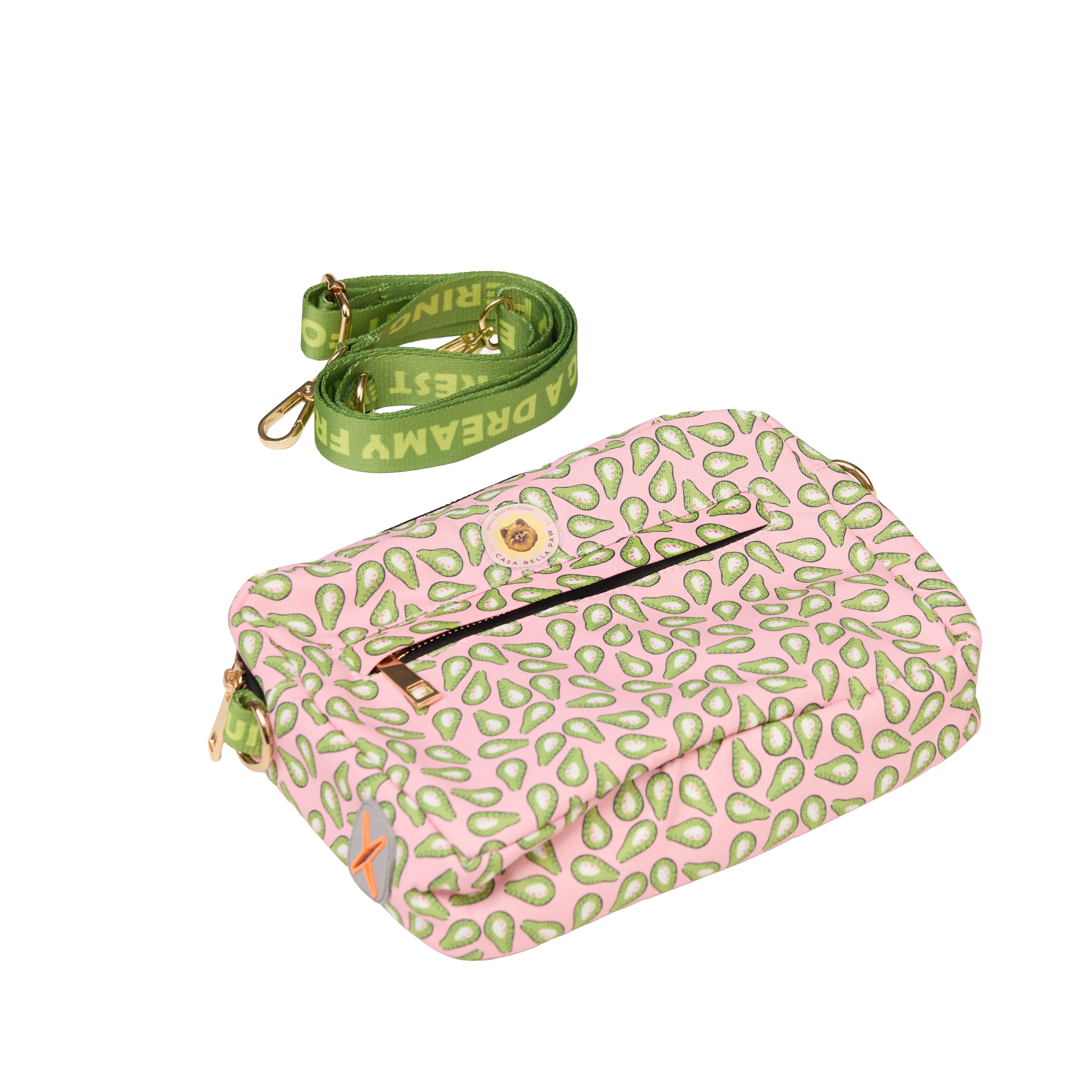 Avocado Print Dog Walk Essentials Set – Harness, Leash, Bag & Accessories