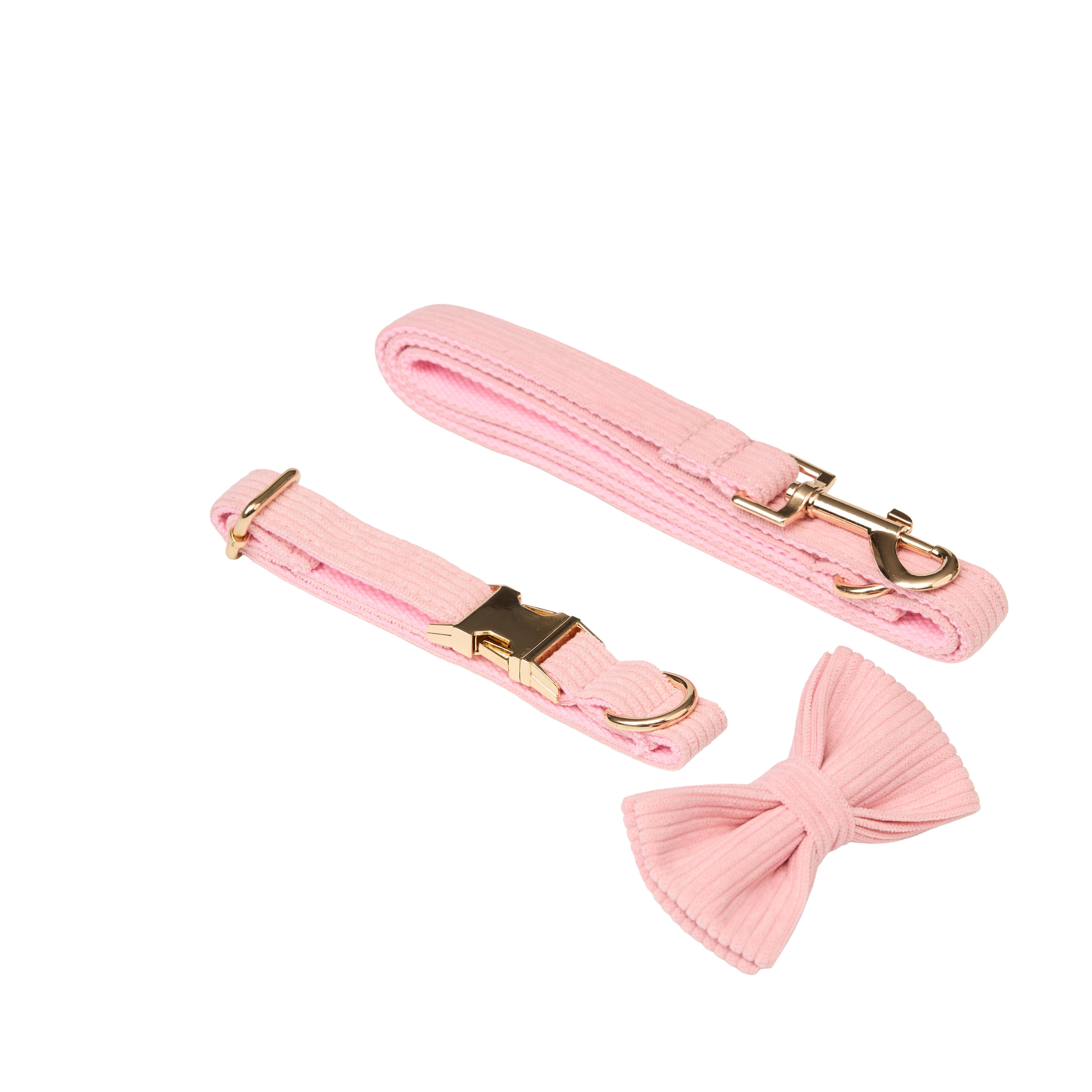Luxury Corduroy Leash, Collar & Bow Set