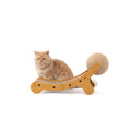 Wooden Horizontal Cat Scratcher with Interactive Ball