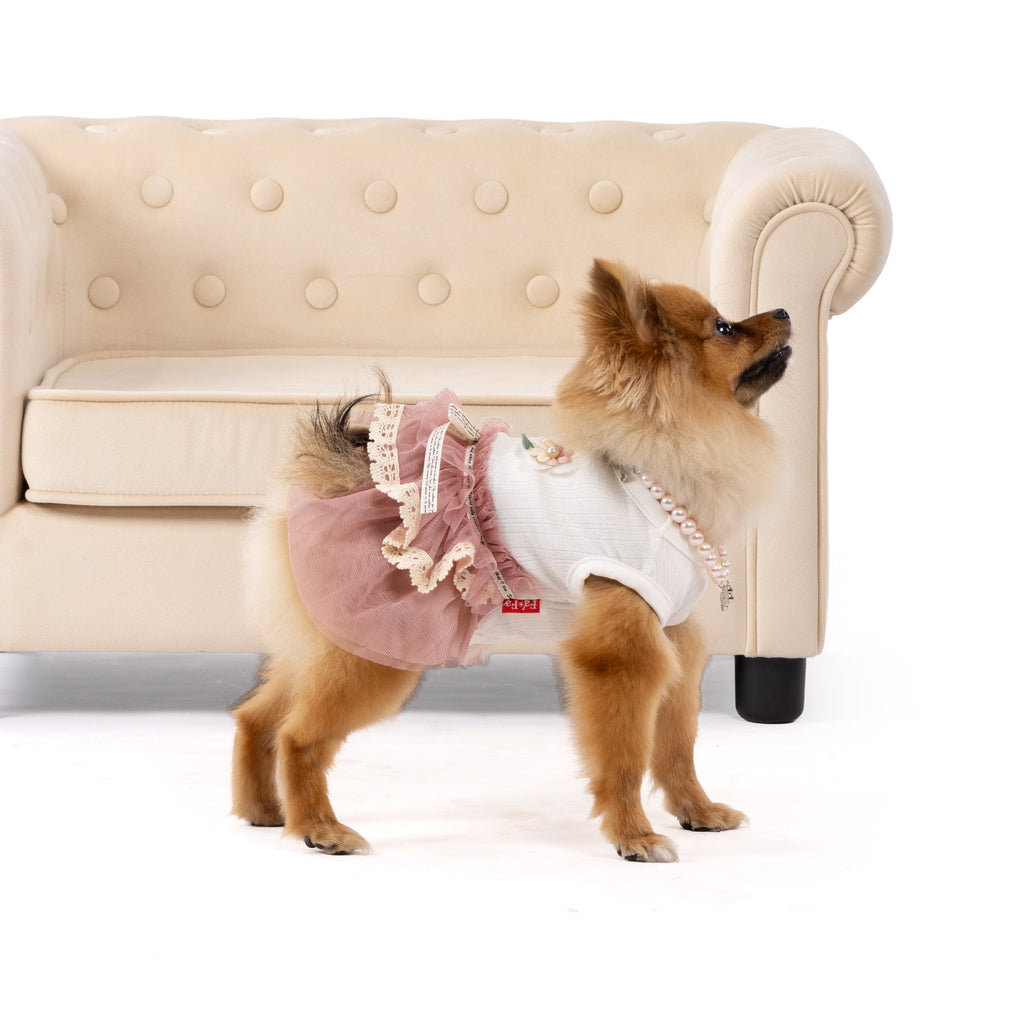 Blush Lace Princess Pet Dress