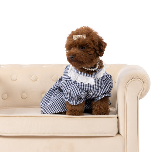 Classic Gingham Lace Dress