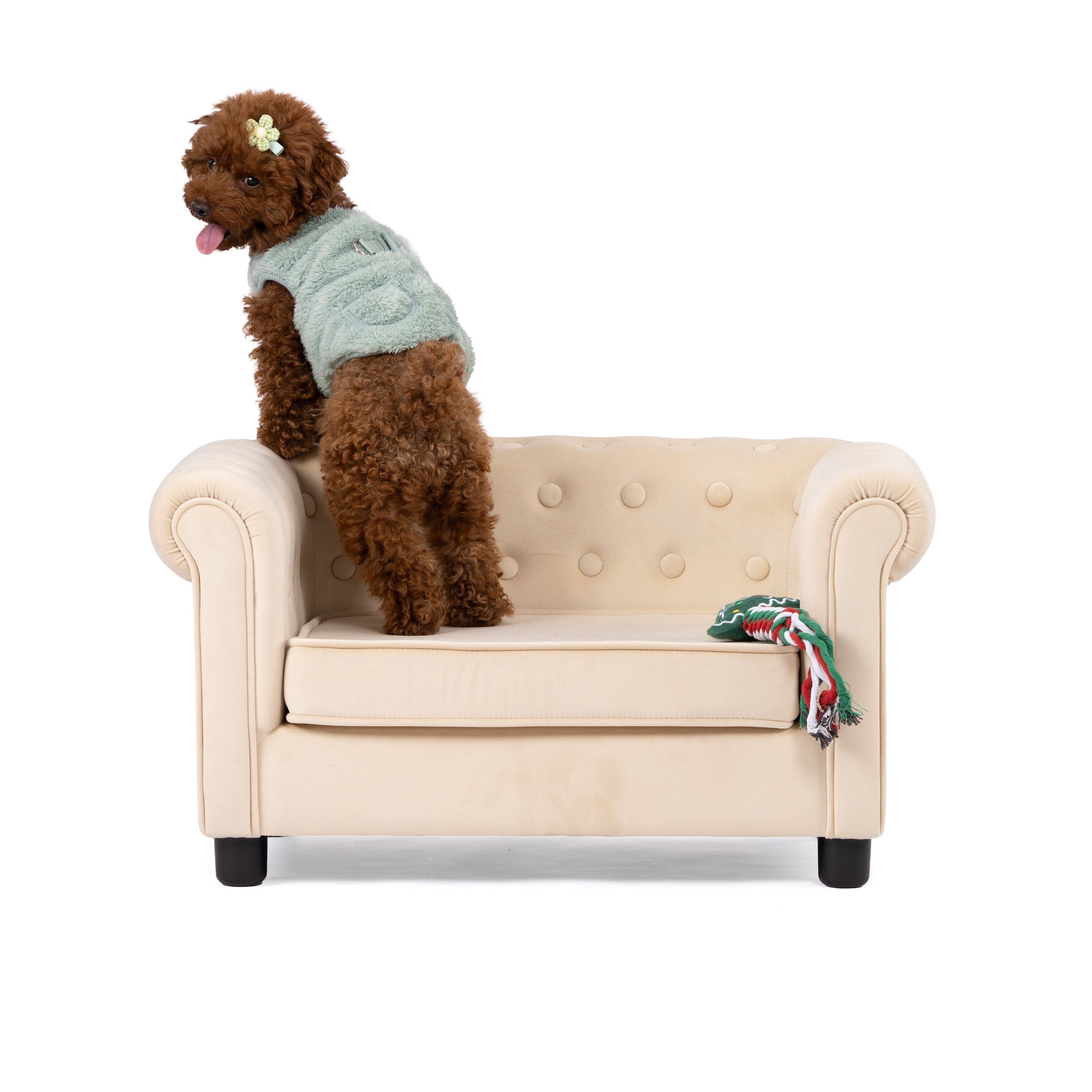 Santa Patch Plush Pet Sweater
