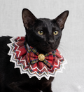 Plad With Lacy Collar Bandana And Bow