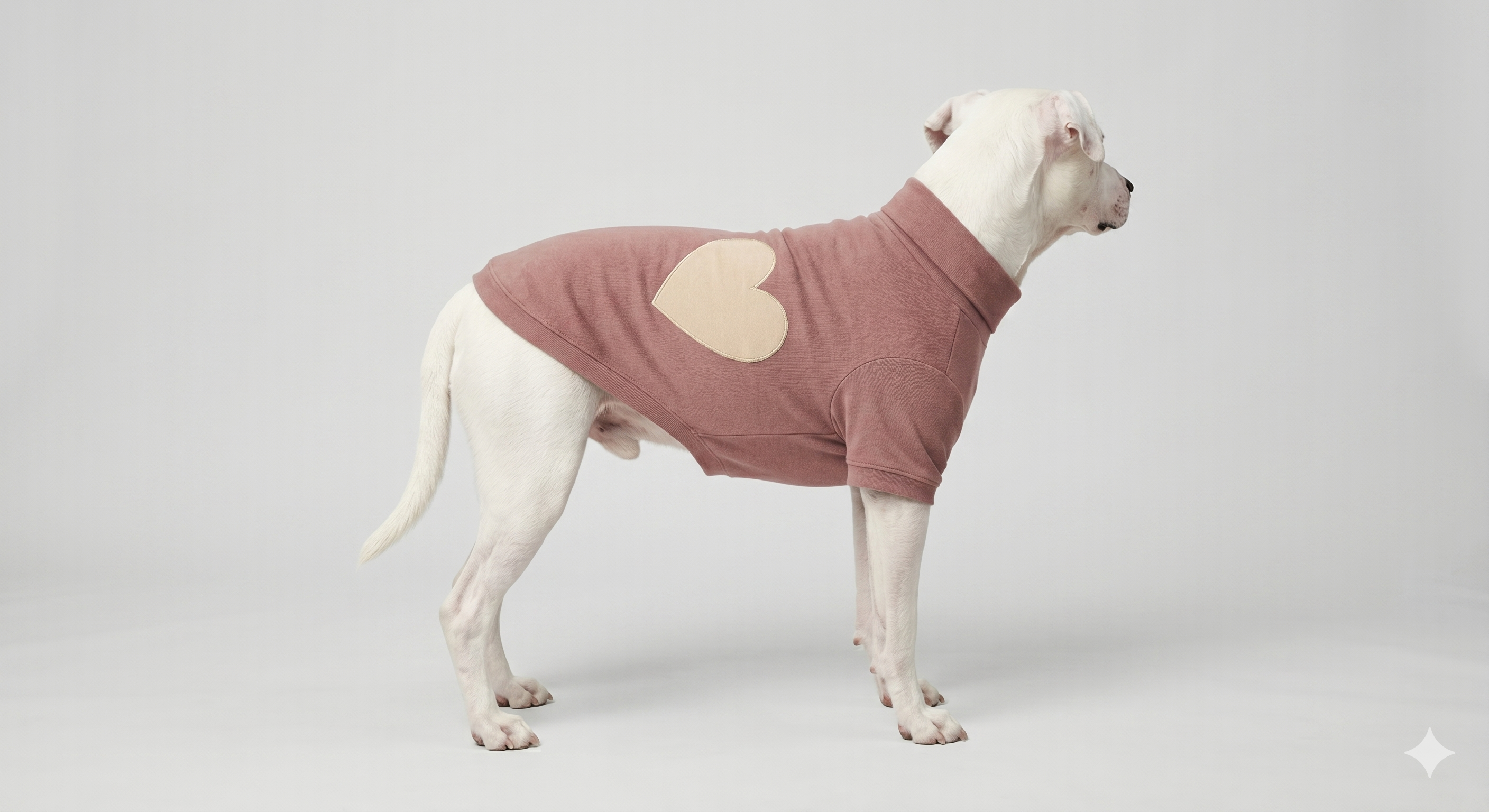 Heart Appliqué Ultra-Soft Polo Neck T-Shirt