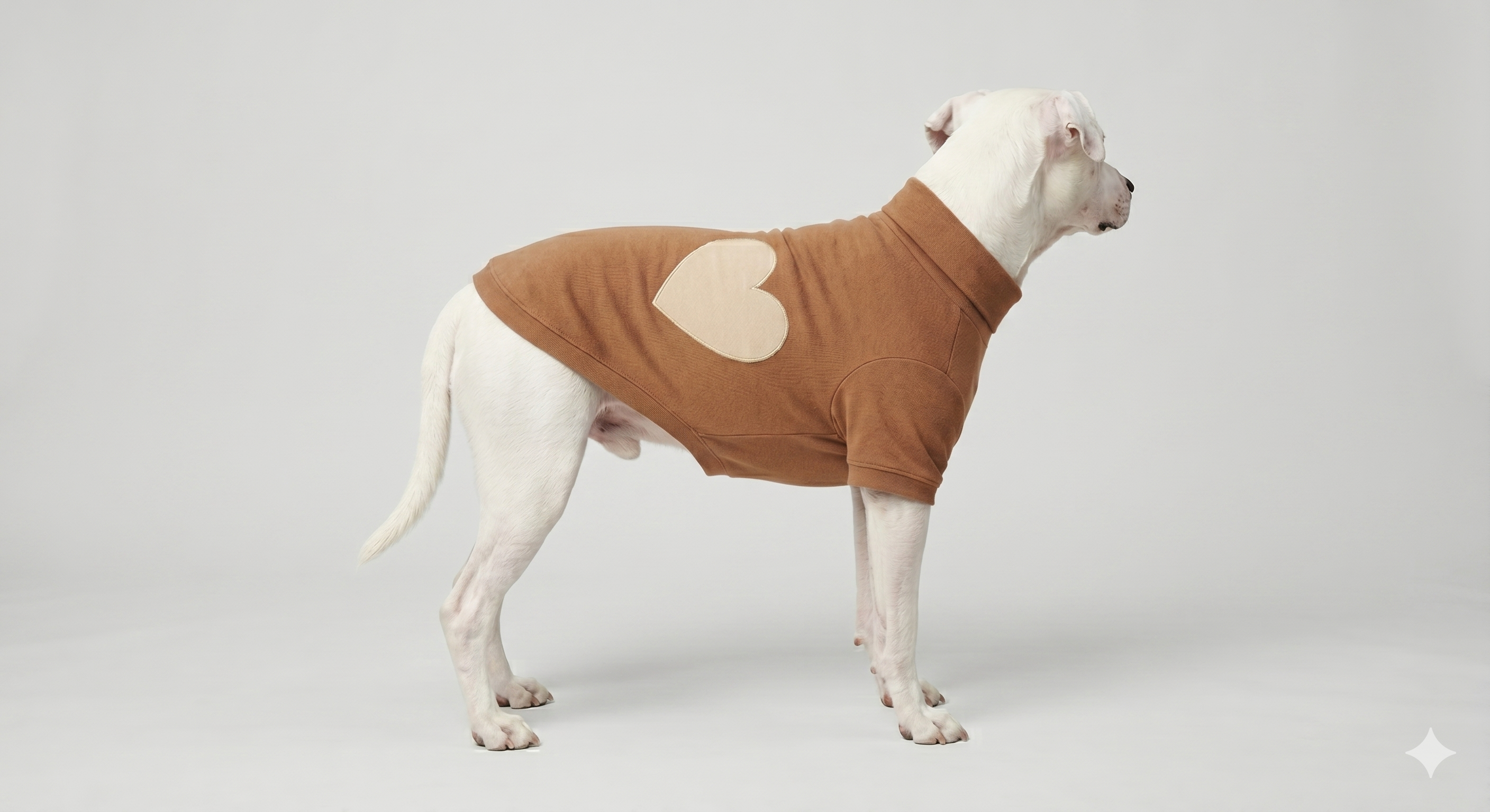Heart Appliqué Ultra-Soft Polo Neck T-Shirt