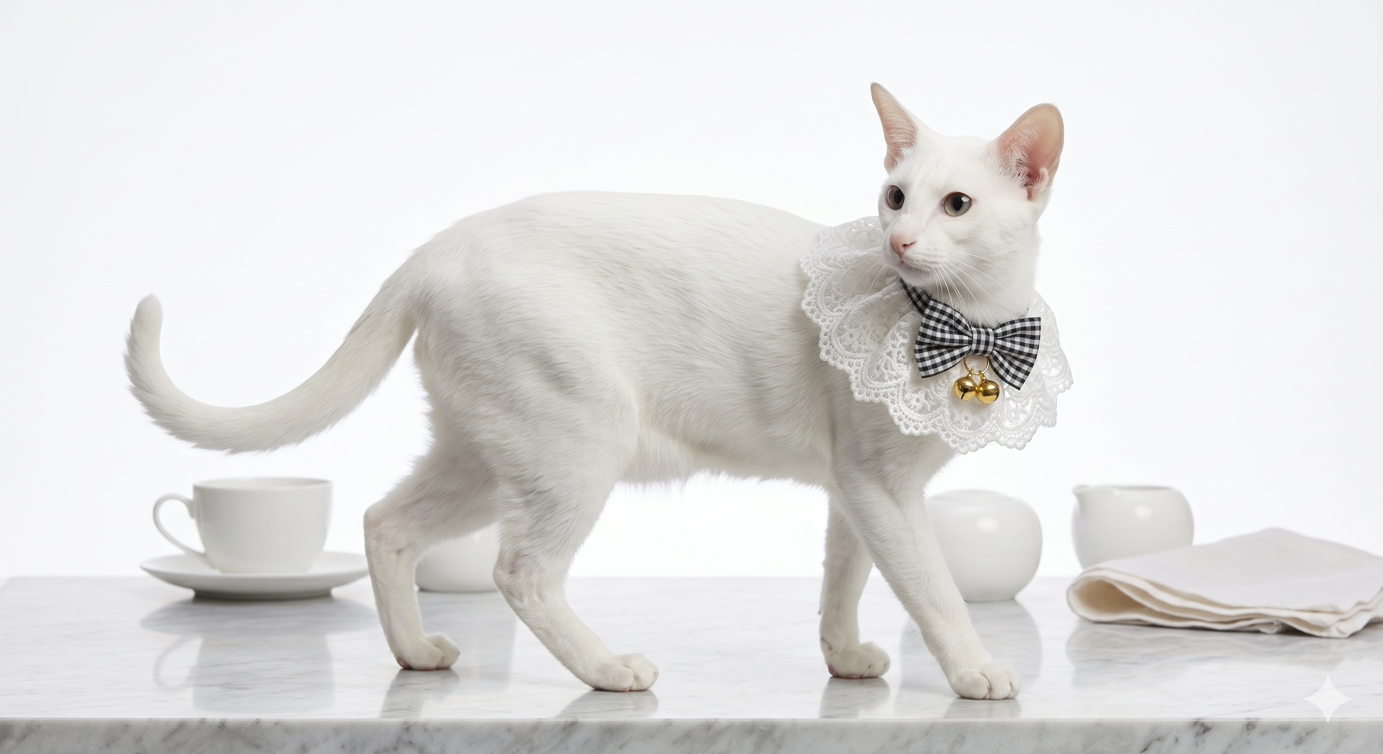 Lacy Frill Collar Bandana With Bow And Bell