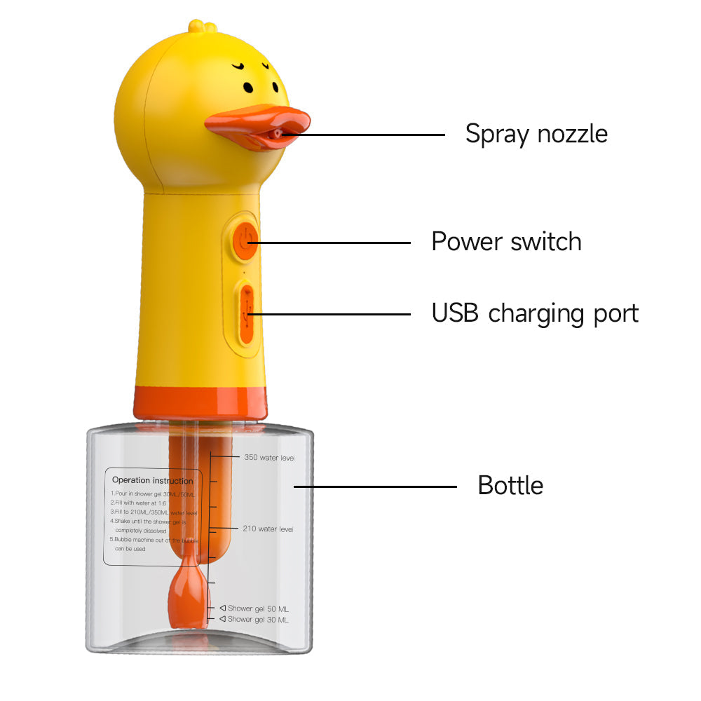 Duck-Shaped Pet Bath Bubble Machine