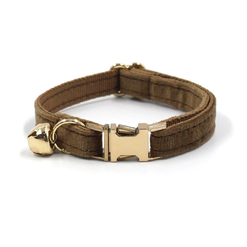 Luxury Velvet Collar With Gold Bell