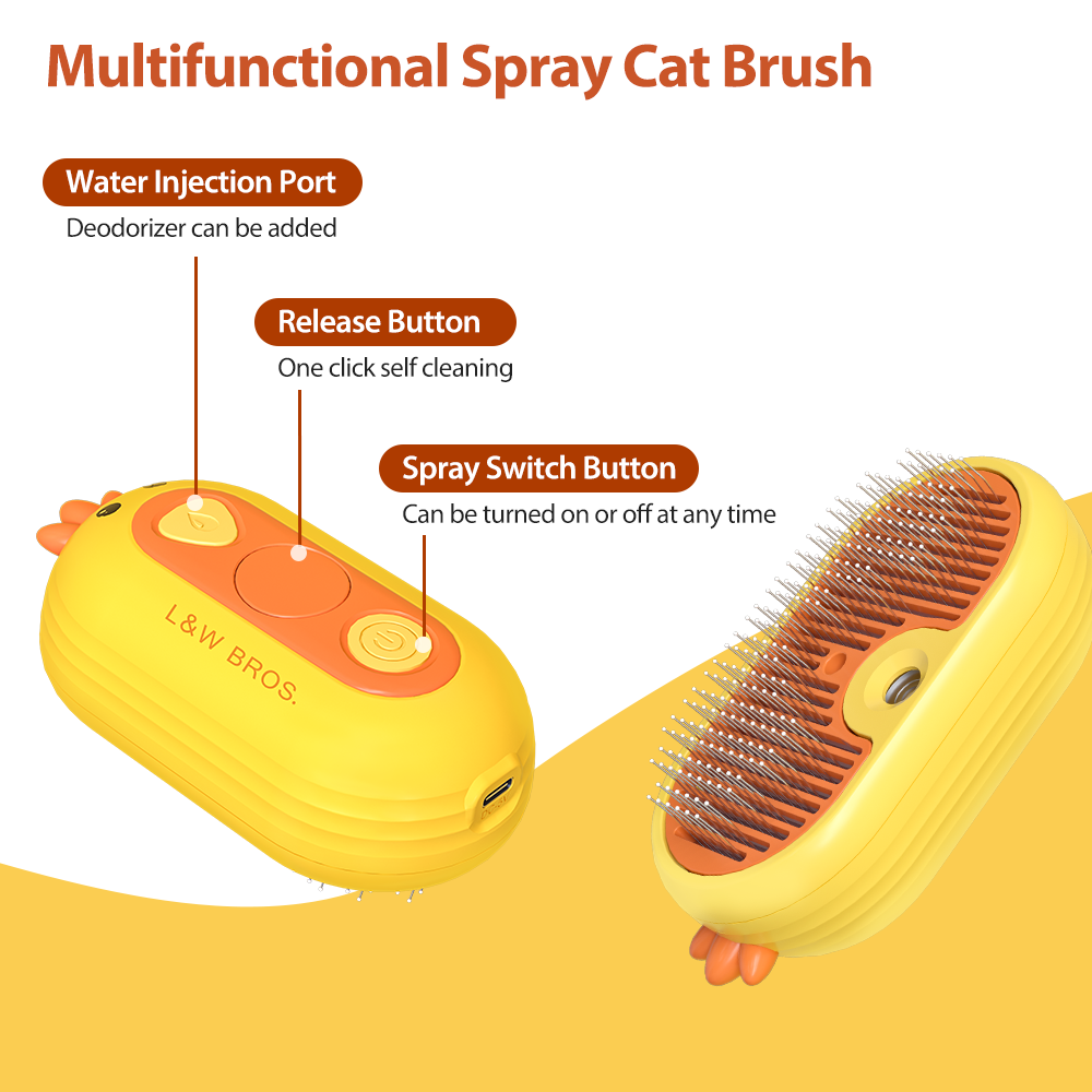 Steam Care Pet Grooming Brush
